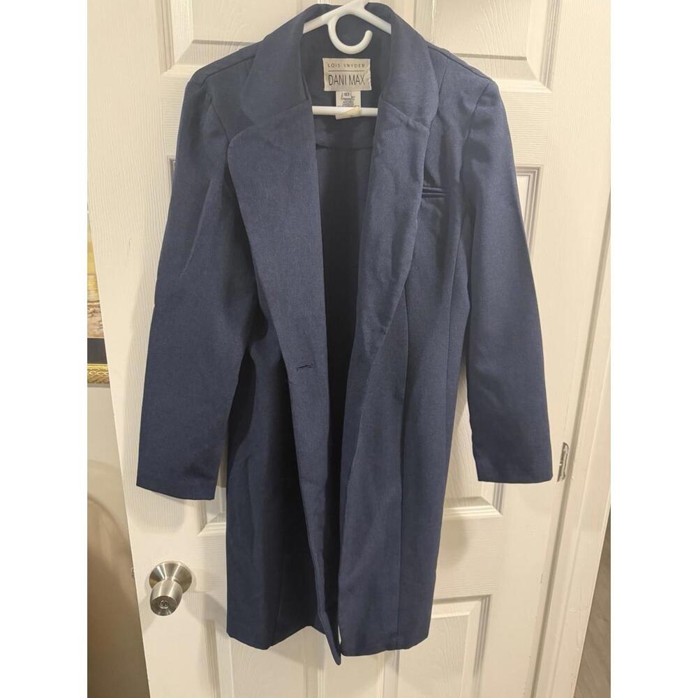 Lois Snyder Dani Max Blue Purple Coat Lightweight Size 12